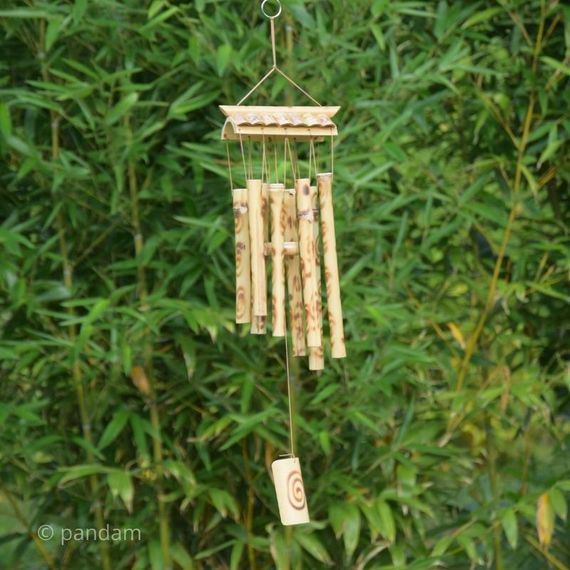 Campana a vento in bambu, stile tempio buddista