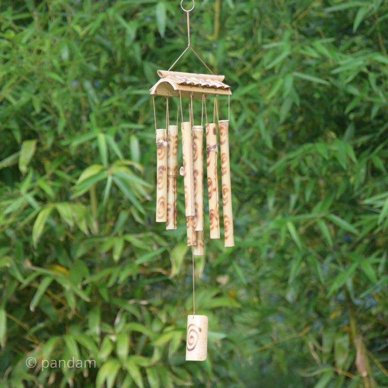 Campana a vento in bambu, stile tempio buddista 2