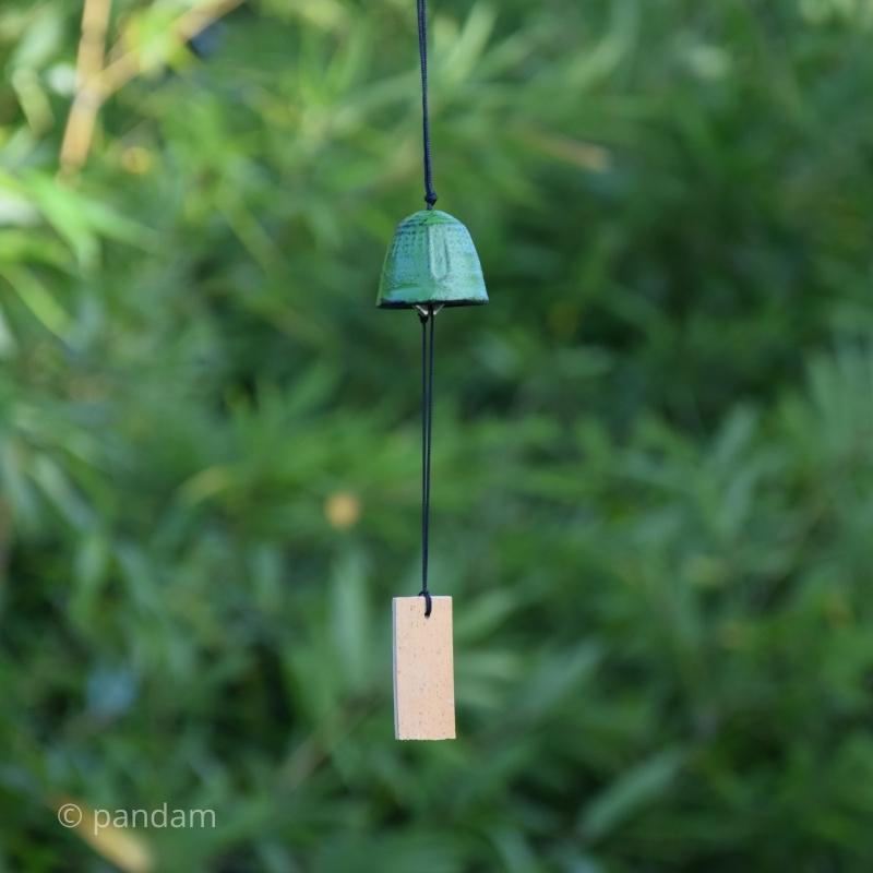 Campana a vento giapponese e bambù Fūrin (con campana in ghisa)