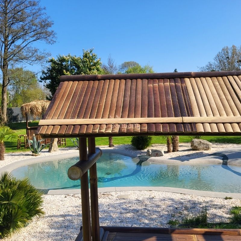 Tiki bar in bambù bicolore