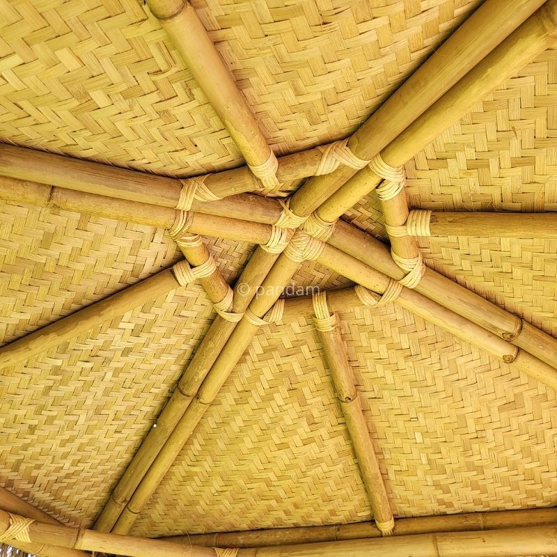 bar in bambù esterno, Stuoia intrecciata in bambù