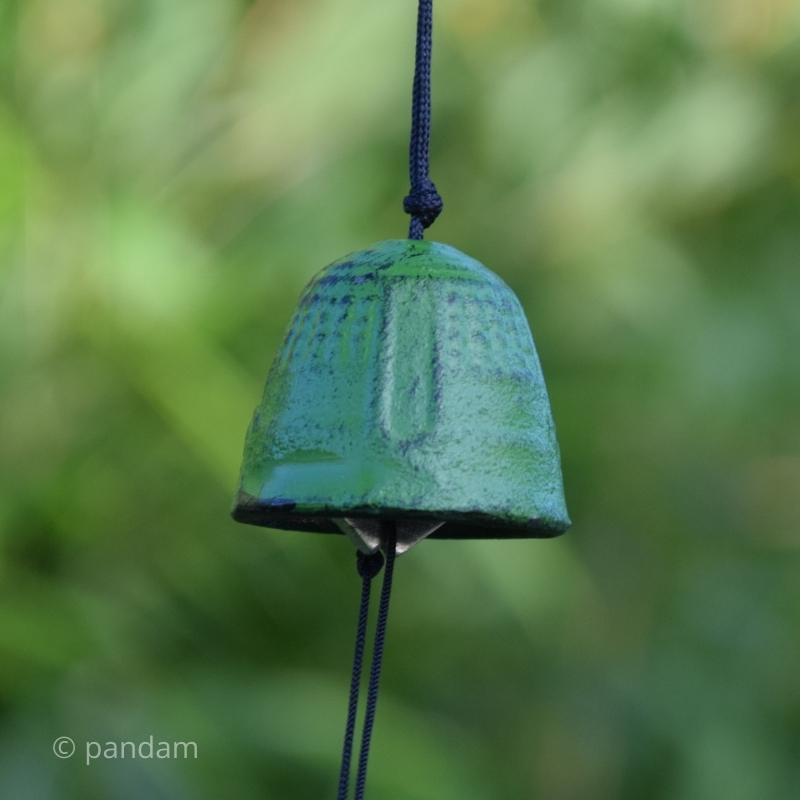 Campana a vento giapponese e bambù Fūrin (con campana in ghisa)