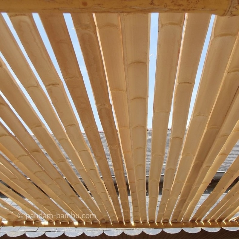 listelli bambu pergola