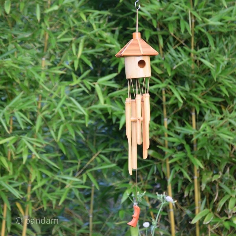 Campana a vento in bambu per uccelli