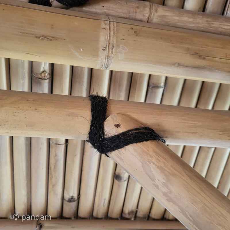Corda di canapa nera stile giapponese – Assemblaggio del bambù