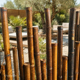 Recinzione in bambù marrone scuro