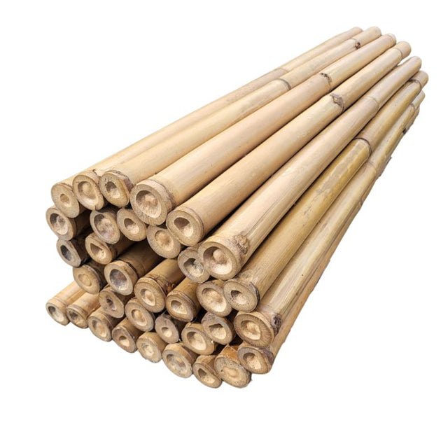 rotolo di recinzione in bambù chiaro 4-6 cm 120 cm