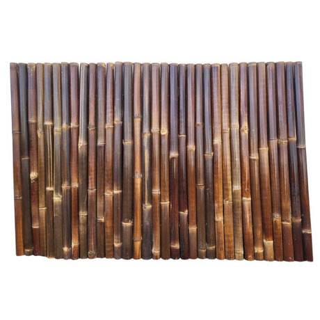 rotolo di recinzione in bambù nero 4-6 cm 120 cm